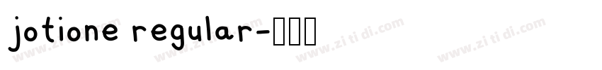 jotione regular字体转换